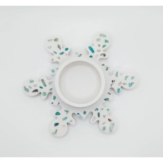 Mécsestartó amazonittal díszítve