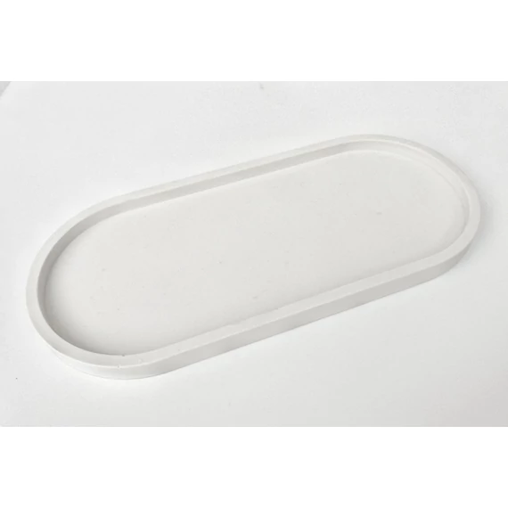 Fehér dekortálca - nagy